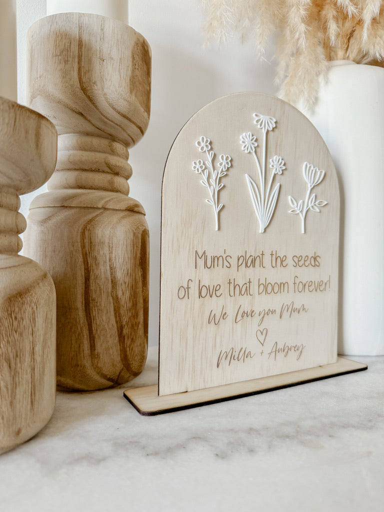 Personalised Mothers day flower board gift