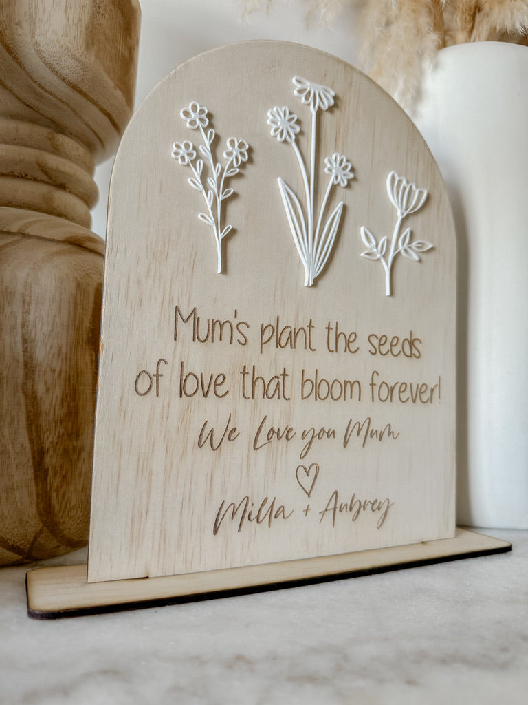 Personalised Mothers day flower board gift