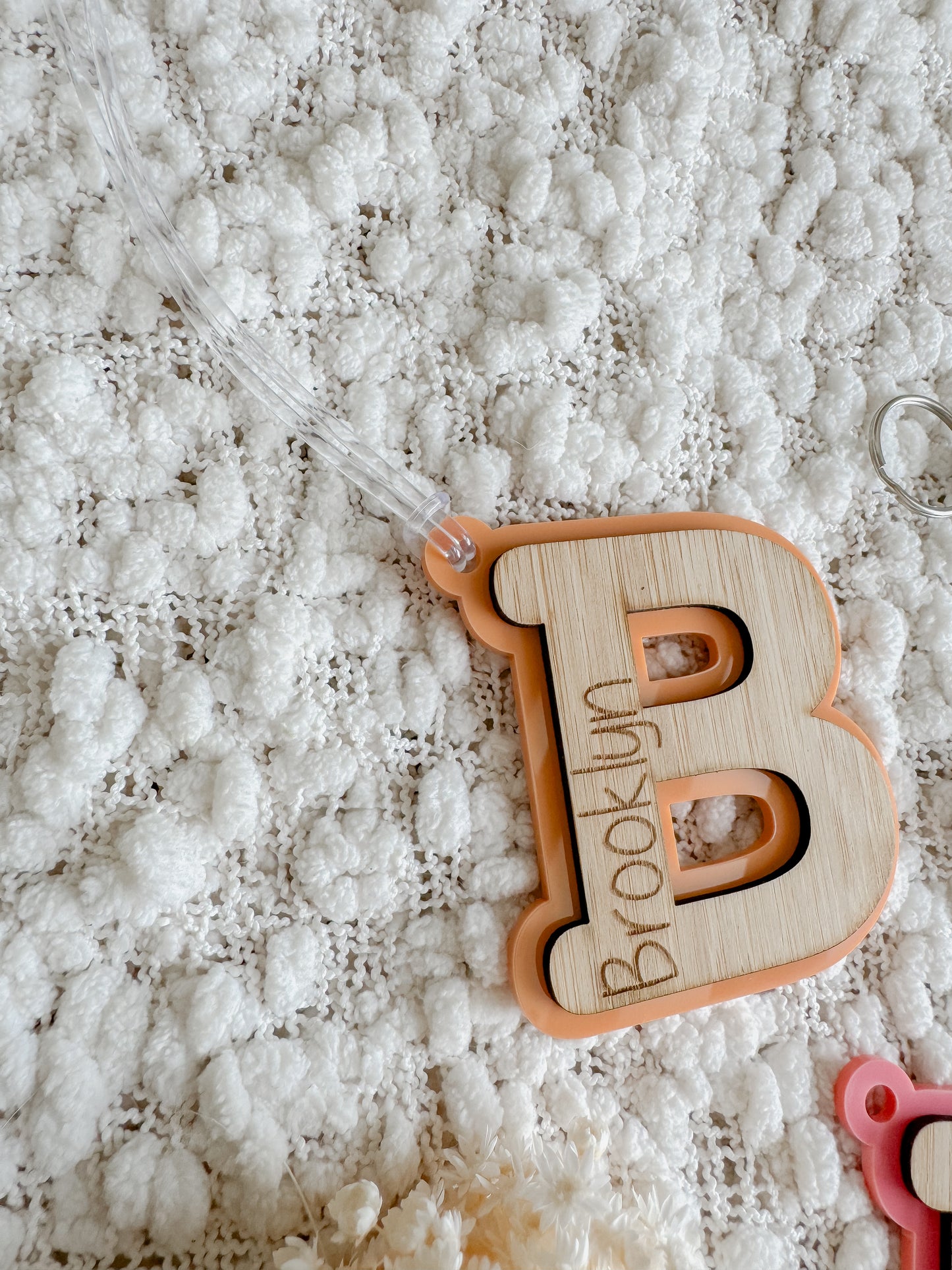 Personalised Bamboo and Acrylic Bag tags