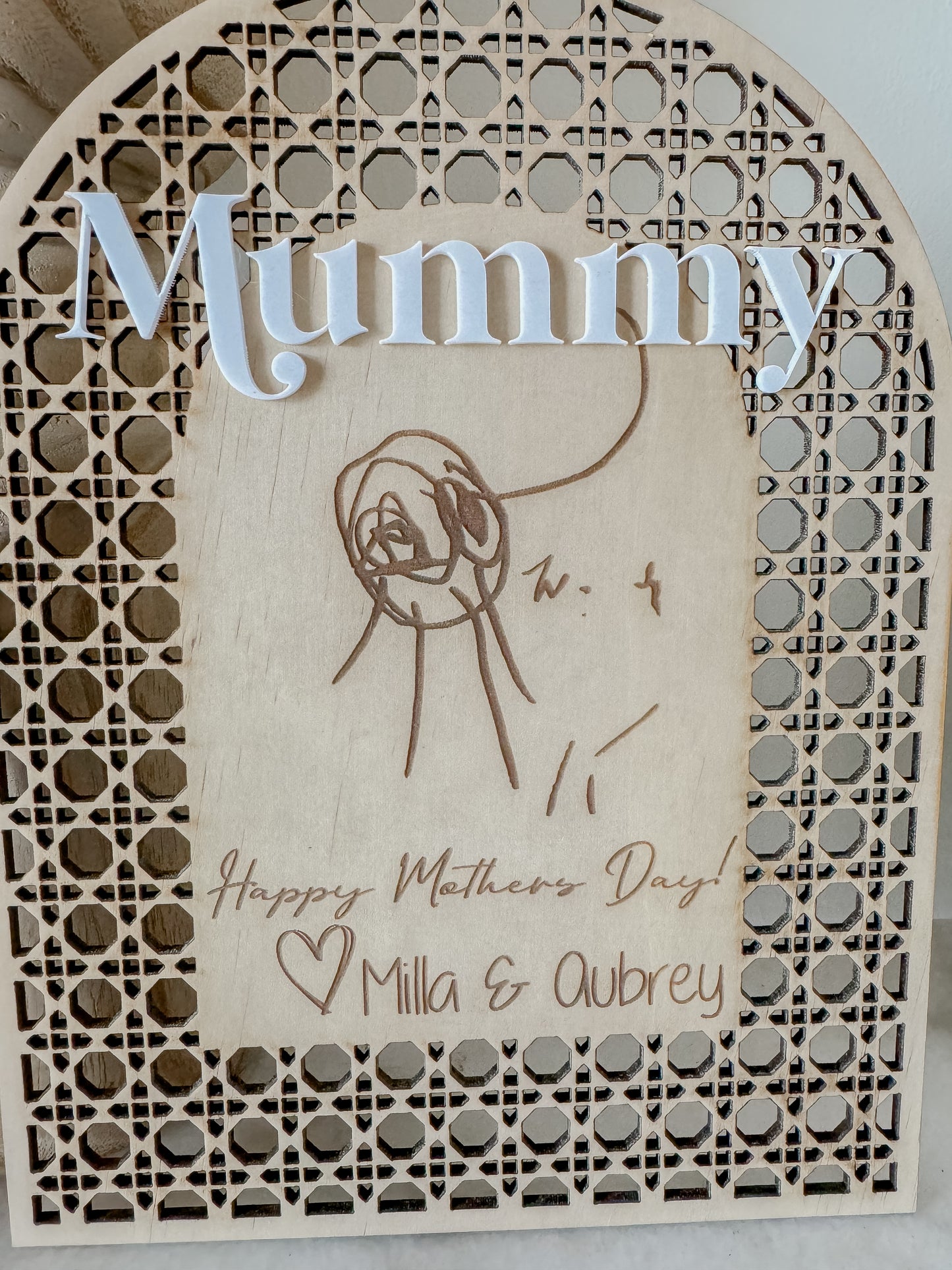 Personalised drawing Mother's Day Board