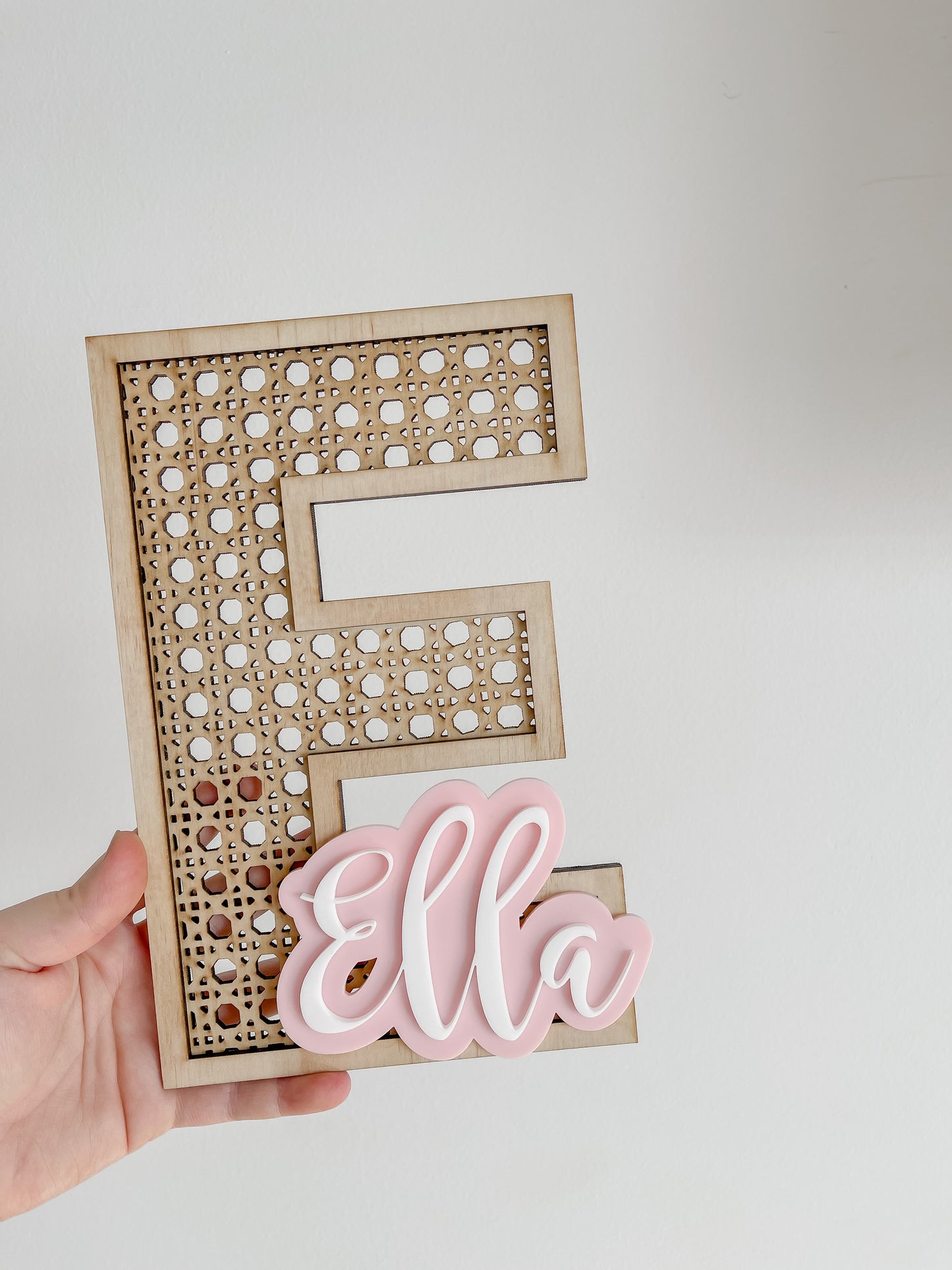 Rattan letter name Sign