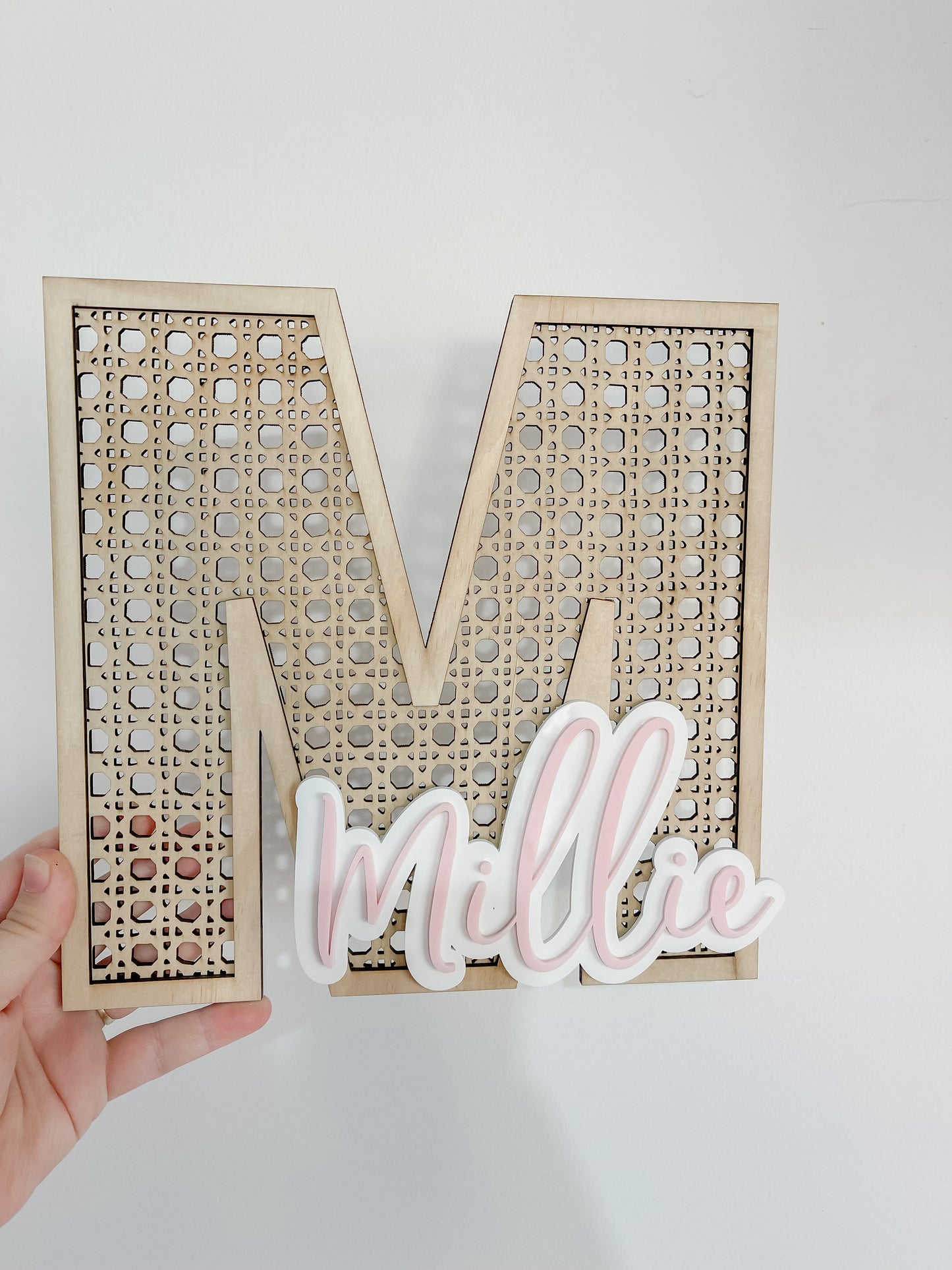 Rattan letter name Sign