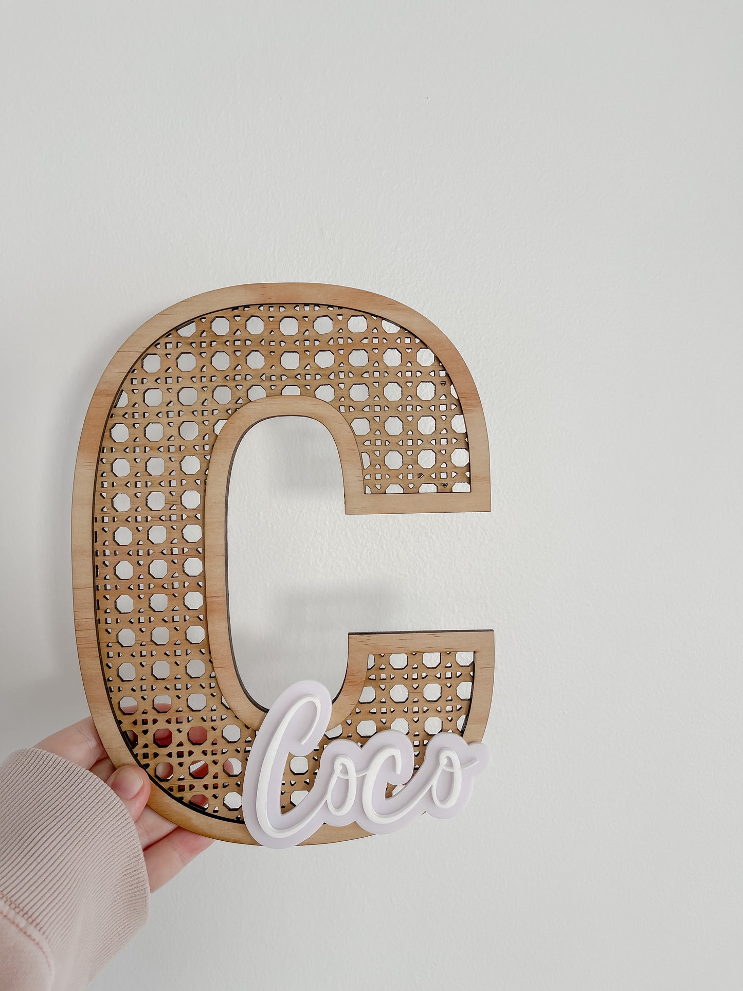 Rattan letter name Sign