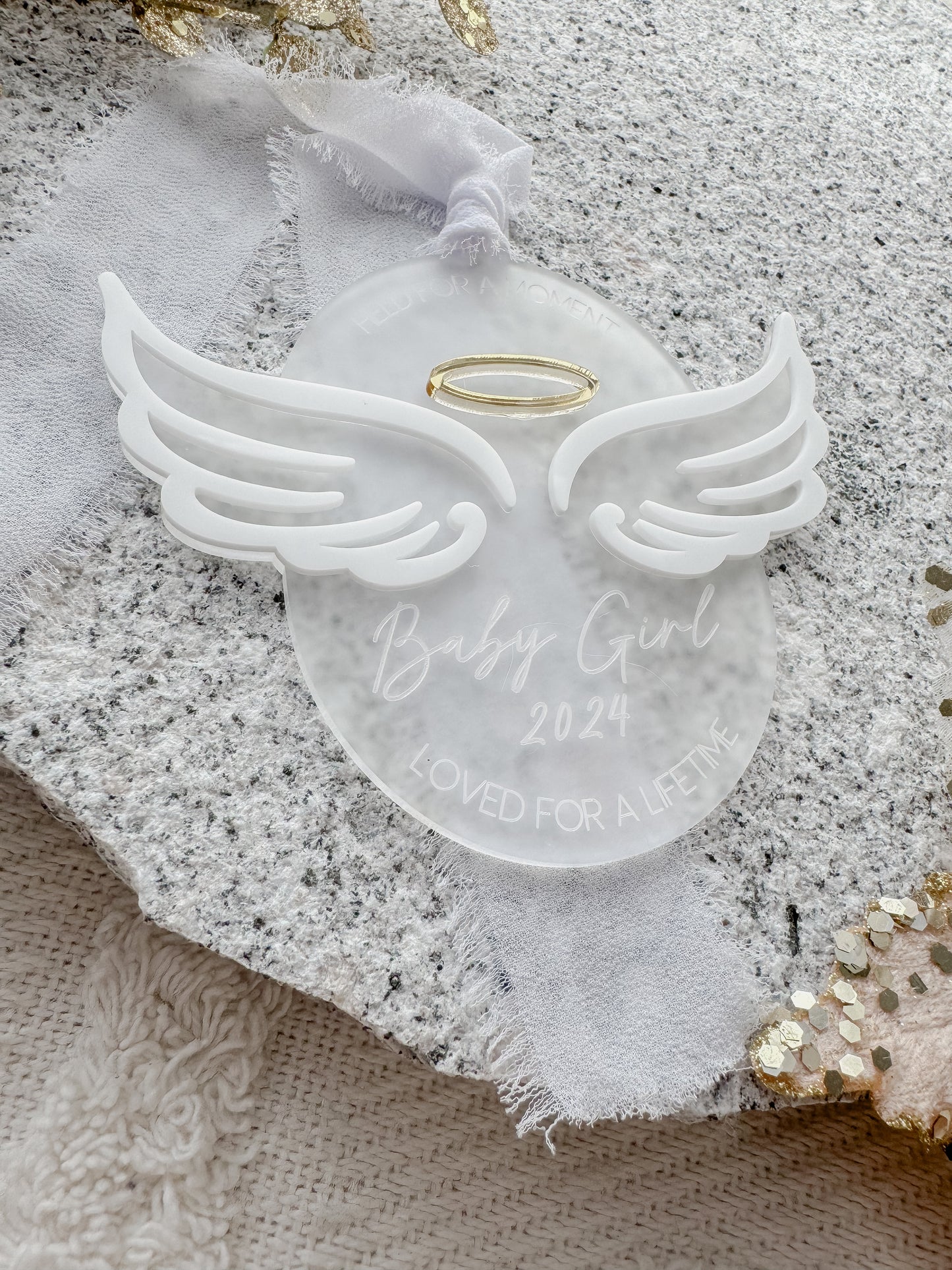 Angel baby Personalised Christmas ornaments