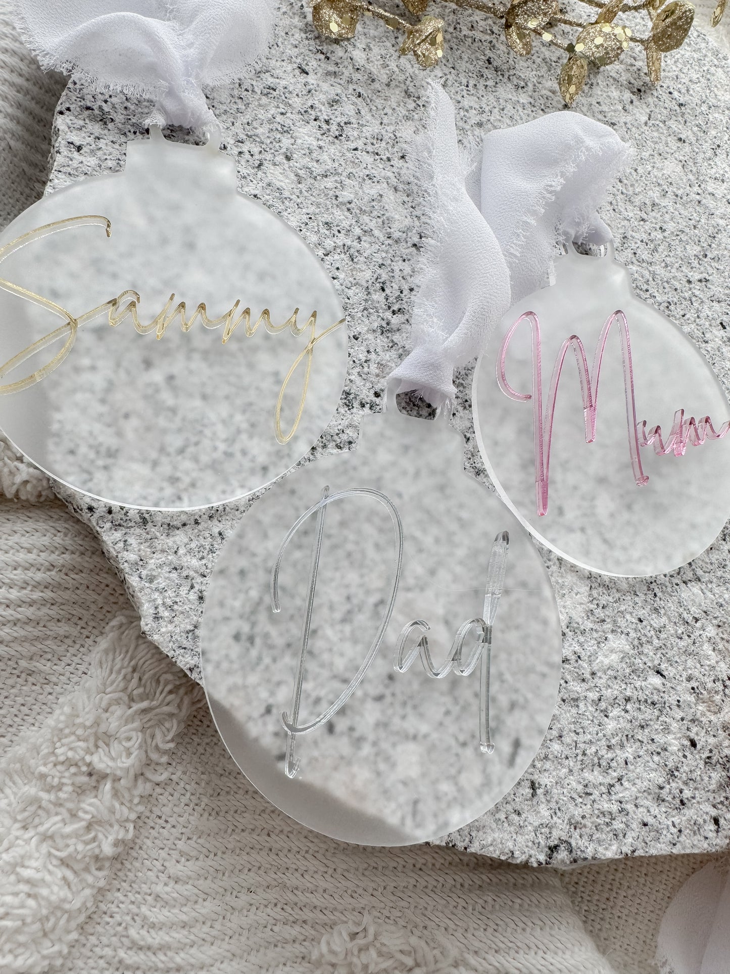 Personalised Christmas ornaments